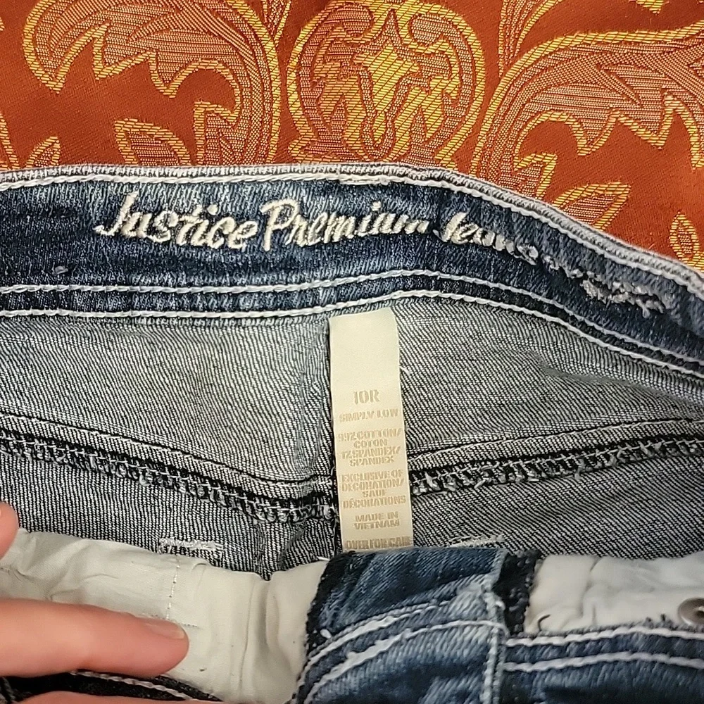 Justice jeans shorts size 10